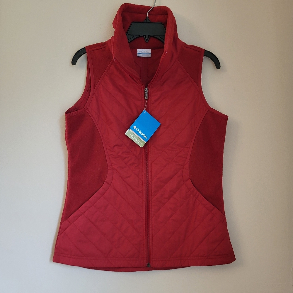 NWT Columbia Fleece Vest - Size S, Red